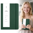 thumbnail image 2 of 1 Pc Lined Journal Notebook, Thickened Hardcover Grid Notebook, Durable Smooth Writing Book, Softcover Sewed Notebook for Home, Office, Travel, Work, 5.7x8.26 Inch, Green, 2 of 9