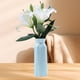 thumbnail image 4 of Florero Moderno Geométrico de Plástico - Pequeño Adorno Floral para Sala de Estar, 20,5 Cm de Alto, Blanco/Gris/Rosa/Azul, Decoración para El Hogar y La Oficina, 4 of 6