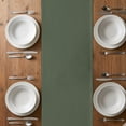 thumbnail image 4 of Olive Green Dining Table Runner, Deep Green Color Solid Background Autumnal Rustic Farmhouse Washable Table Runners Kitchen Coffee Table Center Decor for Home Party Holiday Wedding 13 x 70 Inches, 4 of 9