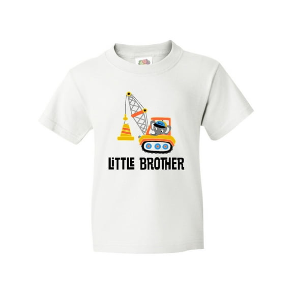 Inktastic Little Brother Construction Truck Boys Youth T-Shirt