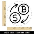 thumbnail image 2 of Money Exchange Bitcoin to USD Dollar Self-Inking Rubber Stamp Ink Stamper - Green Ink - Small 3/4 Inch, 2 of 7