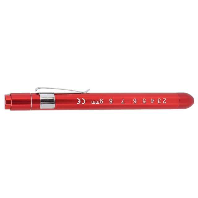 LED Penlight For Nurses Doctors, Yellow Pen Light Gauge, LED Portable Inspection Pen Lamp, With Pupil Gauge, For Nurses Doctor