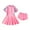 A Pink, variant on Chenyin 3-12T Girls Short Sleeve Swimsuits One Piece Swimdress Printed Skirt Swimwear with Swim Trunks Summer Bathing Suit 2PCS for Kids Baby Toddler