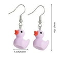 Funny Duck Earrings, Novelty Duckie Earrings Acrylic Dangle Drop