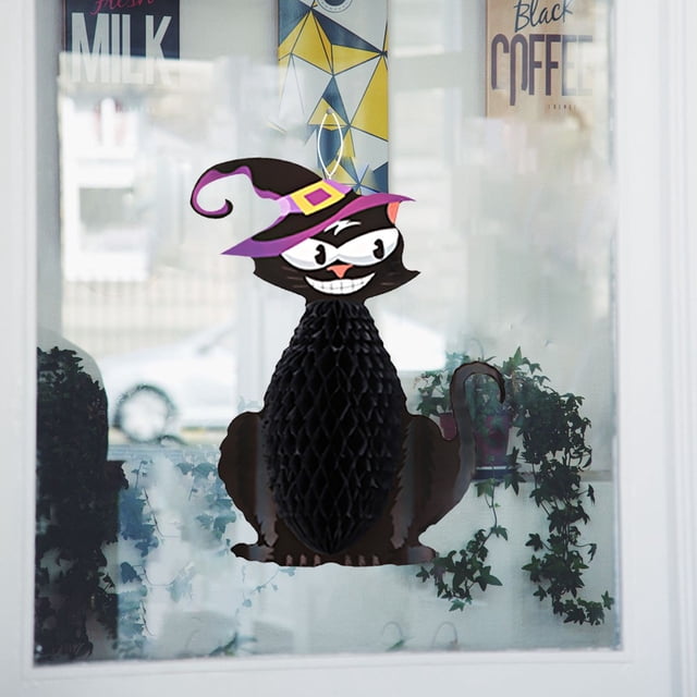 Xihbxyly Colgante de Halloween, Diseño Clásico de Calabaza, Murciélago y Gato, Fácil de Enhebrar, Proyectos de Bricolaje Versátiles, Decoración de Interiores, Uso En Fiestas y Festivales, Material de