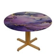thumbnail image 3 of JEUXUS Serene Majesty, Violet Waters Tranquil and Captivating Table Cloth Round Table Cover White, 3 of 7