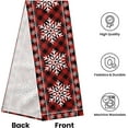 thumbnail image 3 of Christmas Snowflake Table Runner Red Black Buffalo Check Plaid Table Runner Rustic Seasonal Winter Xmas Holiday Decorations for Outdoor Kitchen Dining Living Room Party 13 x 90 Inch, 3 of 7