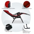thumbnail image 4 of SUMMIT LIVING  Padded Zero Gravity Chair Outdoor Patio Recliner with Adjustable Headrest and Cup Holder,Red, 4 of 7