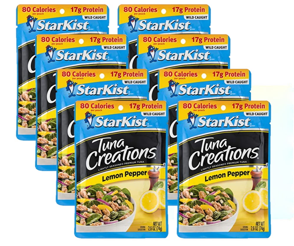 8 Pack StarKist Tuna Creations, Lemon Pepper, 2.6 oz pouch