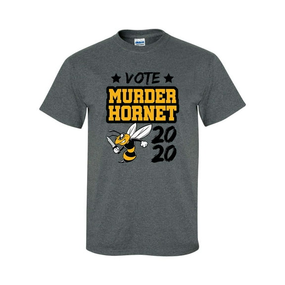 Funny Vote Murder Hornet 2020 Short Sleeve T-shirt-Heather Grey-4xl