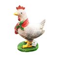 thumbnail image 1 of Chick Pink Pollo brillante con bufanda, adornos navideños, decoración de estatuas de animales de resina, 1 of 5
