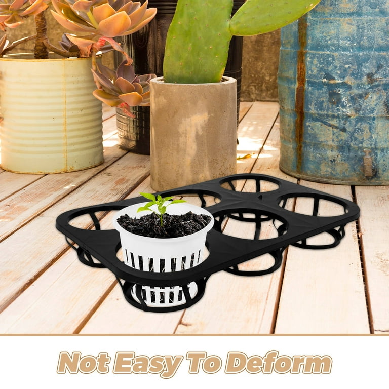 ORDDIART Durable Black Gardening Tray for Potted Plants and Indoor