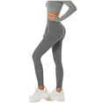 thumbnail image 2 of amlbb Pants for Women Workout Out Leggings Stretch Waist Button Pocket Yoga Gym Loose Pants Soft Casual Lounge Joggers Womens Sweatpants, 2 of 9