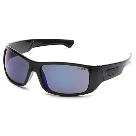 Pyramex Safety Furix SB8575DT Black Frame/Blue Mirror Anti-Fog