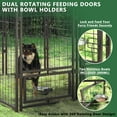 thumbnail image 5 of VEIKOUS 8’ x 4’ Outdoor Dog Kennel Large Fence Pets Cage w/Dual Dog Bowls & Rotate Doors for Backyard, 5 of 10
