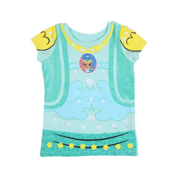Shimmer & Shine Toddler Turquoise Short-Sleeve Puff T-Shirt - 2T