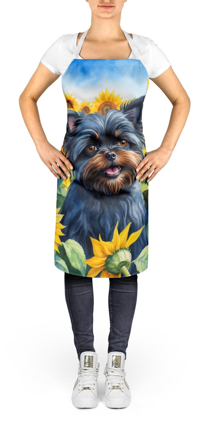 Affenpinscher in Sunflowers Apron 27 in x 30 in