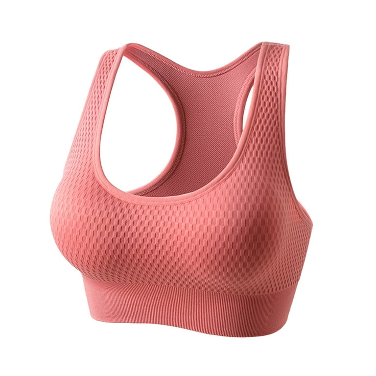 Aayomet Sports Bras Women's Outdoor Back Vest No Bra Running Blouse Ring  Indoor Top Steel Yoga,Pink M 