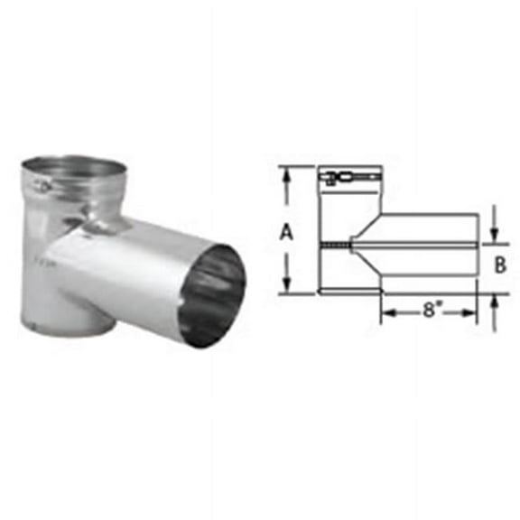 6 in. DuraFlex Stainless Steel Tee