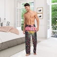 thumbnail image 6 of FORMRS Mens Pajama Pants with Pockets Soft Cotton Sleepwear Lounge Bottoms, Sizes S-2XL, UFO with Hearts Pattern, 6 of 7