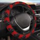 thumbnail image 5 of Fotbe Black Dog Red Background Funda para Volante Universal de 15 pulgadas, Accesorios para Auto para Hombre y Mujer, Protector de Volante Cómodo para SUV y Sedán, 5 of 6