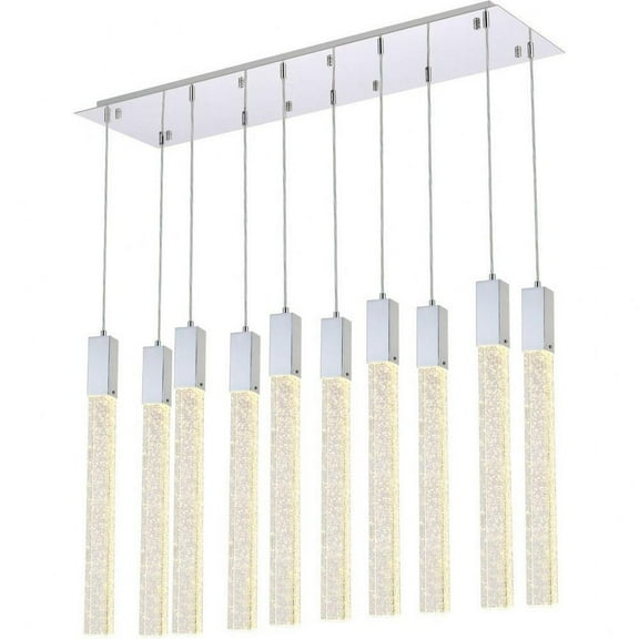 10 Light Pendant in Modern Style-24 inches Tall and 12 inches Wide-Chrome Finish Bailey Street Home 390-Bel-5047745