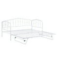 thumbnail image 6 of Zee Twin Size Metal Daybed with Twin Size Adjustable Trundle - White, 6 of 16