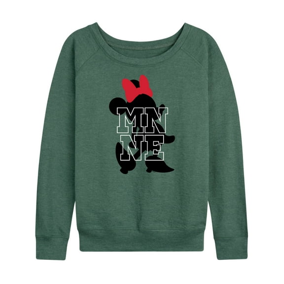 Mickey & Friends - Silhouette Minnie - Women's Lightweight French Terry Long Sleeve Shirt