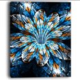 thumbnail image 2 of Fleur Fractale Turquoise dans l'Obscurité - Impression sur Toile Florale, 2 of 3