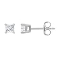 thumbnail image 5 of Unique Brilliance 0.33 Carat T.W. Princess-Cut Diamond Stud Earring in 14K White Gold (I-J, I2-I3), 5 of 5