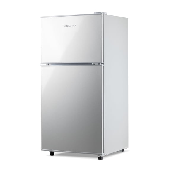 Refrigerador Frigobar 85 L 3 Pies con Dos Puertas, Congelador, Termostato y Estante para Botellas