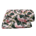thumbnail image 4 of Forest Foot Rest, Tropical Foliage Monstera Areca Palm Leaves Hawaiian Exotic Jungle, Non-Slip Backing Adjustable Ergonomic Memory Foam Leg Support for Office, Pale Pink and Dark Green, by Ambesonne, 4 of 5