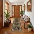 thumbnail image 4 of Mitzzllc Vintage Washable Hallway Runner Rug, Black and Beige, 2FT*10FT, Non-Slip Backing, 4 of 9
