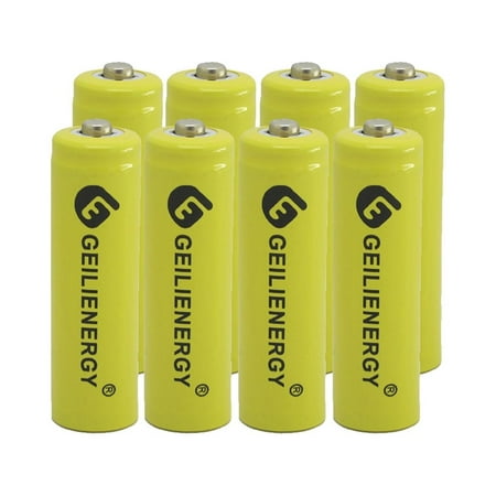 GEILIENERGY Solar Light AA Ni-CD 600mAh Rechargable Batteries (Pack of 8)