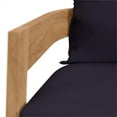 thumbnail image 6 of Modway Brisbane Modern Fabric/Teak Wood Outdoor Armchair in Navy/Natural, 6 of 9