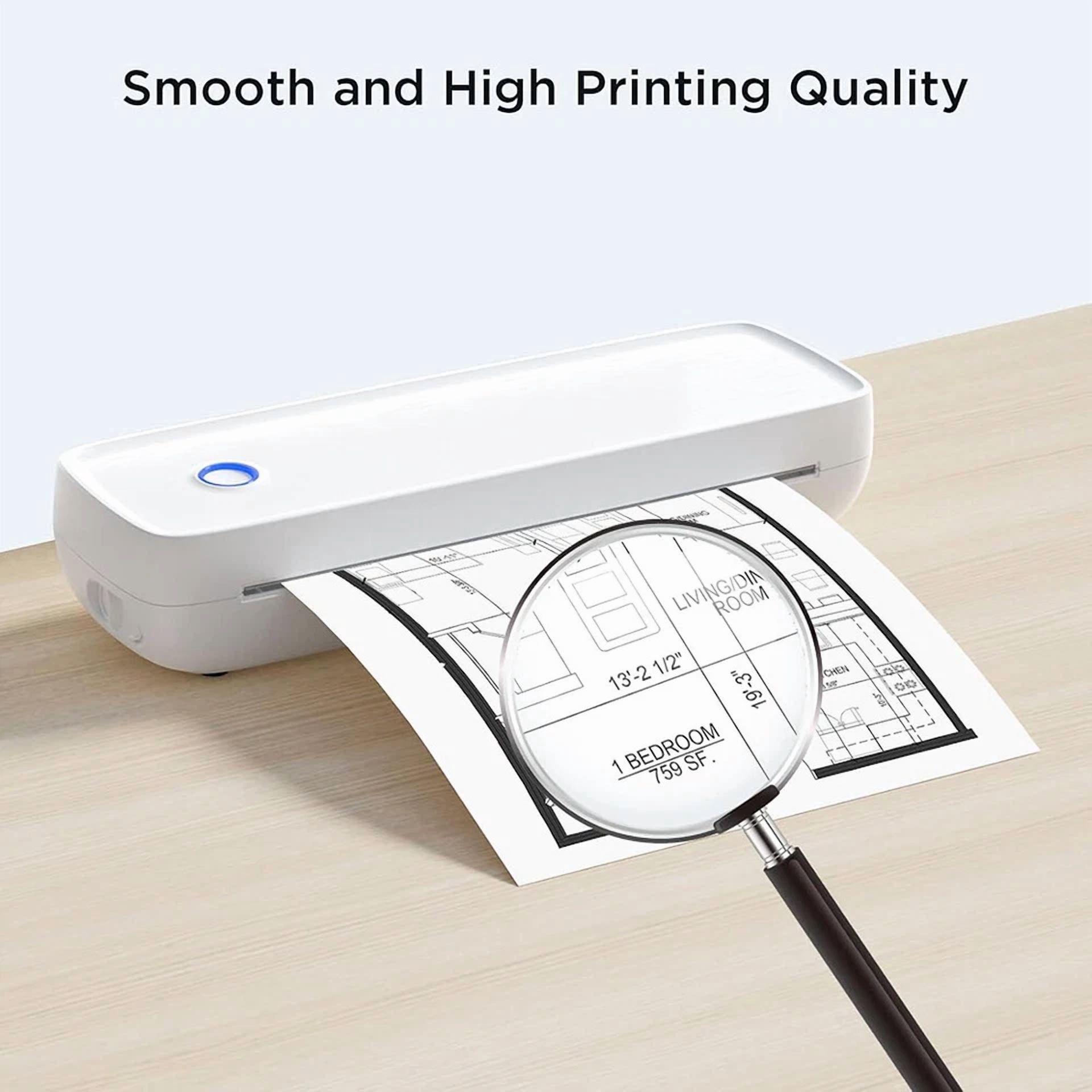 CRESTIN- 100 Sheets 8.5" X 11" A4 Thermal Paper Us Letter Size For M08F M834 Mt800 Pj762