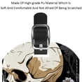 thumbnail image 4 of Square 2Pack PU Leather Skeleton Cruise Luggage Tag with Privacy Cover and Name ID Tag for Travel Handbags Backpacks Luggage Tags, 4 of 6