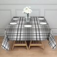 thumbnail image 3 of Black Gray and White Checkered Pattern Square Tablecloth,Waterproof Square Table Cover,Wipeable Spillproof Washable Table Cover for Home Kitchen Party Decor 52"x52"(132x132cm), 3 of 6