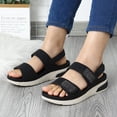 thumbnail image 3 of IUJSOY Womens Platform Sandals Comfort Open Toe Rhinestone Summer Dress Shoes Lightweight Flats, 3 of 8