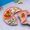 C, variant on Nkmbld Bent Shape Dessert Plates Unbreakable Dinner Plates Dishwasher Microwave Safe Reusable Lightweight Salad Plate for Fruits, Snack, Pasta, Cake, Dessert, Green