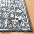 thumbnail image 4 of SAFAVIEH Micro-Loop Anson Floral Bordered Wool Area Rug, Blue/Ivory, 4' x 6', 4 of 7