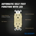 thumbnail image 2 of GFCI Outlet 15 Amp, Self-Test GFCI Electrical Outlet with Thinner Design, TR Tamper Resistant GFCI Receptacle, Ground Fault Circuit Interrupters with Wall Plate, UL Listed, Light apricot 2PC, 2 of 7