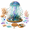02# A, variant on 3D Beaded Sea Animal Sculpture Kit, Ocean-Themed Wire and Pearl Bead Craft Set with Shell and Coral Details, Handmade Underwater Display Project for Adults