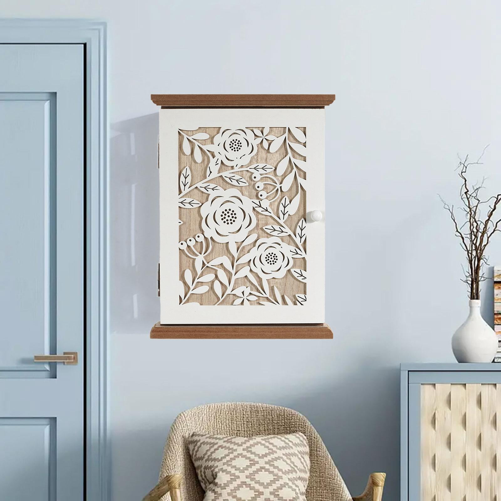 Key Box Key Holder Key Hanger with 6 Hooks Wall Mounted for Entryway Hallways Homes and Offices