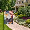 thumbnail image 2 of Wobogo American Flag Eagle Tree Garden Flag 28×40 Inch Double Sided For Outdoor Yard Decoration, 2 of 6