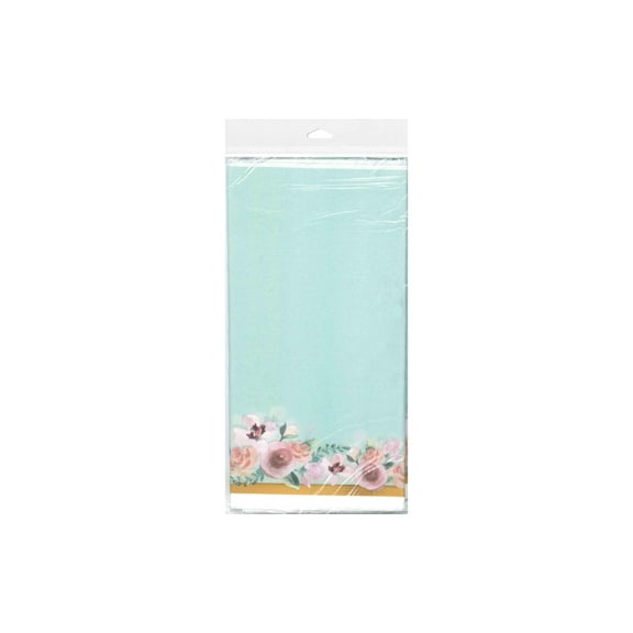 Various Amscan Tablecover Plt Mint to Be 7.5 in x 0.5 in Green Floral Paper Tablecloths