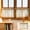 White, variant on Japceit 14X40 Inch Printed Kitchen Curtain Short Rod Pocket Window Tier For Cafe Coffee Shop Spring Summer Decorative Sheer Door Panel
