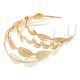 thumbnail image 1 of 4 Pcs Diademas de Forma de Hoja de Aleación de Metal, Tono Dorado, 5.12"x1.06", 1 of 7