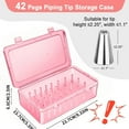 thumbnail image 3 of Piping Tips Storage Box with Fixed Pins - 42 Pegs Piping Tip Set Organizer Case Cake Decorating Kit Storage Organizer （Clear）, 3 of 6