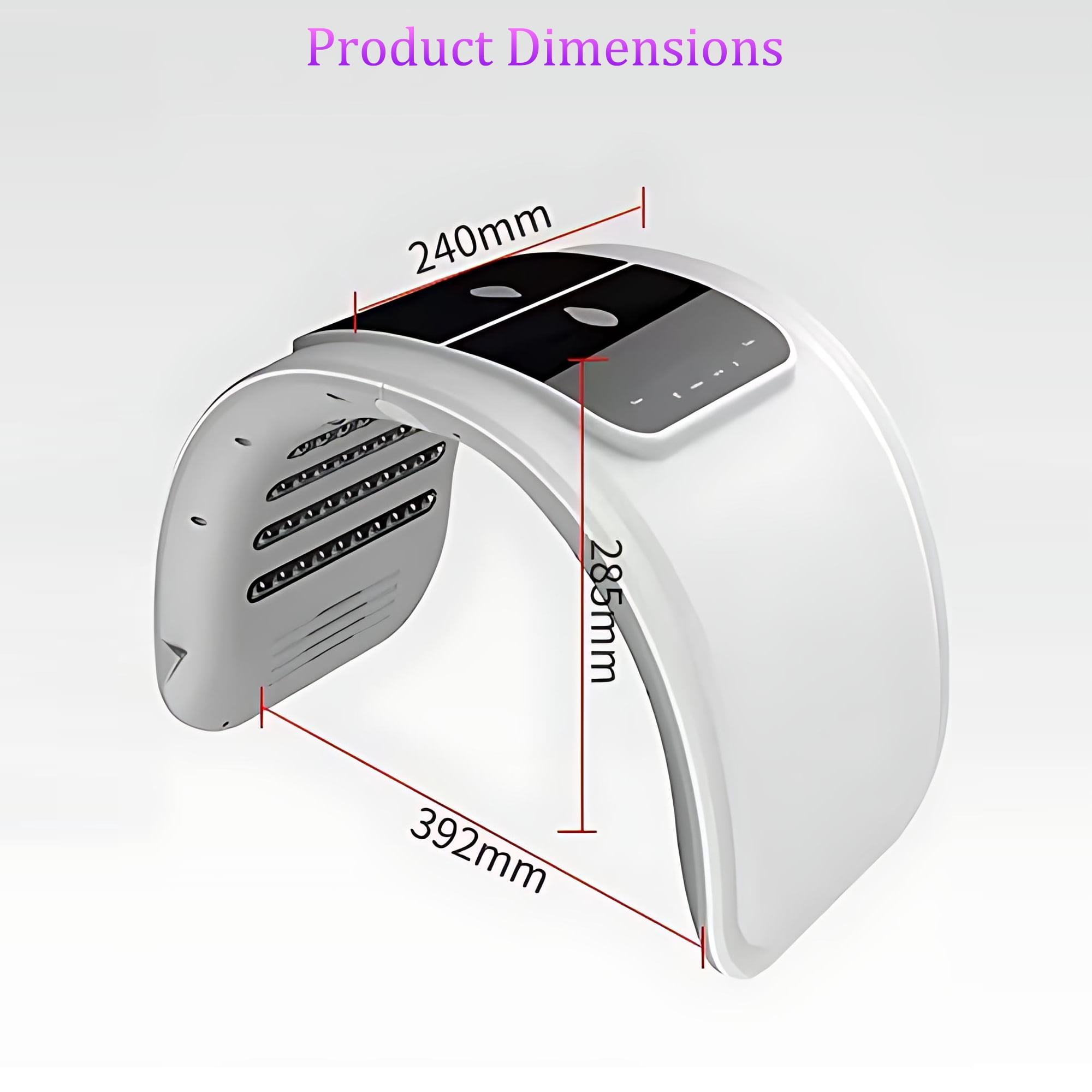 INSMART LED Light Therapy Mask, 7 Colors Foldable Facial Skin Care Device with Nano Steamer